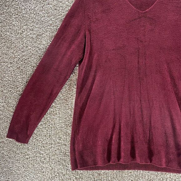 J Jill Sweater Womens Medium Red V Neck Pullover Wearever Collection Ladies Prep - Picture 5 of 12